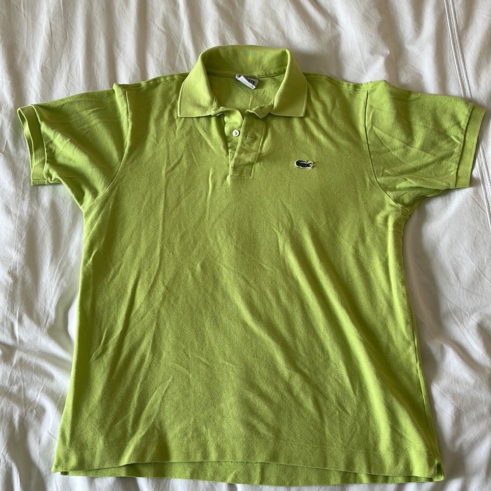 Lime-yellow green men’s polo shirt by Lacoste